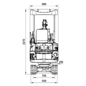 GARTO GR-12 Mini Excavator KUBOTA D722 Engine