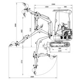 Міні-екскаватор GARTO GAR-15 KUBOTA D902 EURO5 двигун