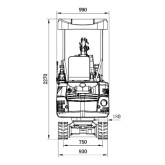 Miniexcavadora GARTO GAR-15 Motor KUBOTA D902 EURO5