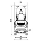 Miniexcavadora GARTO GAR-20 Motor KUBOTA D902 2000 kg