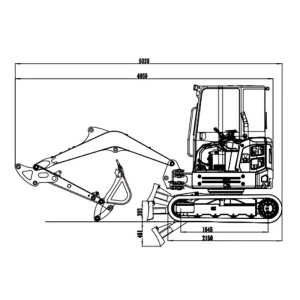 GARTO GAR-35 miniescavatore con cabina A/C 3500 kg