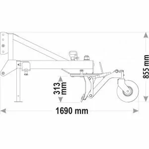 Polidozer super léger pour tracteur Zeppelin ESCZTSL160BZ 1600 mm