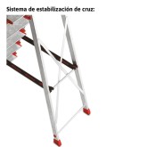 Aluminum ladders Faraone Elegance 3-8 steps