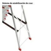 Aluminum ladders Faraone Elegance 3-8 steps