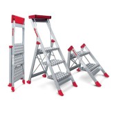 Taburete de alta seguridad de aluminio Faraone SGP 2-5 peldaños