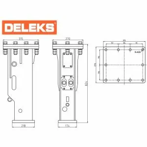 Гідравлічний відбійний молоток BRH Deleks HAMMER-450-S 240 Дж