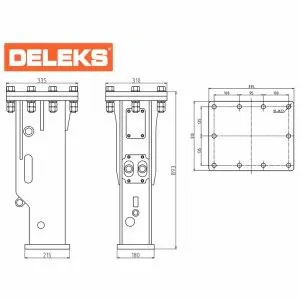 Гідравлічний відбійний молоток BRH Deleks HAMMER-530-S 320 Дж