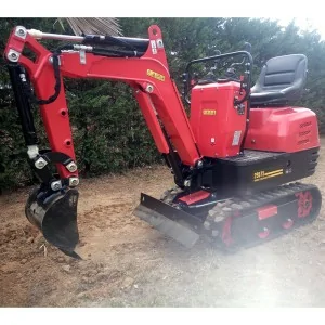 Mini excavator Roteco Bigant in the field