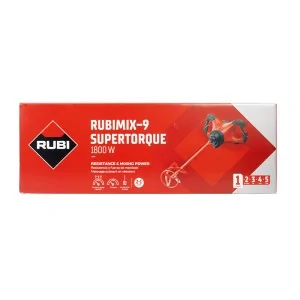 Batidora eléctrica de hormigón Rubi Rubimix-9 Supertorque