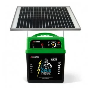 Kit pastor eléctrico Solter ZEUS ZBS50 12V con panel solar