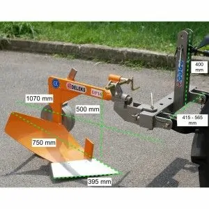 Charrua de superfície única para mini-trator Deleks DP-16 12-30HP